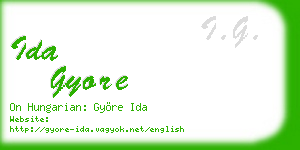 ida gyore business card