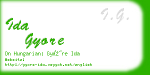 ida gyore business card